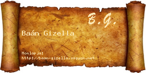 Baán Gizella névjegykártya