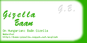 gizella baan business card