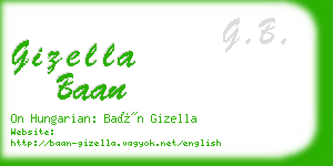 gizella baan business card